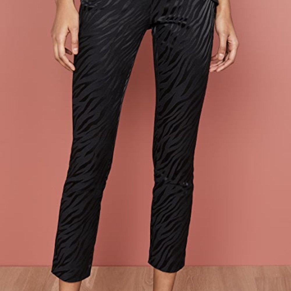 Rag & Bone Simone Black Zebra Pants Size 0 - image 1